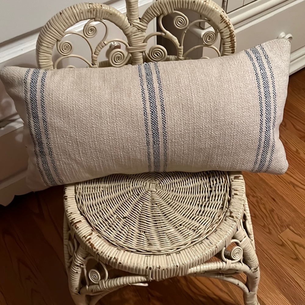 Farmhouse Flour Sack Style Lumbar Pillow